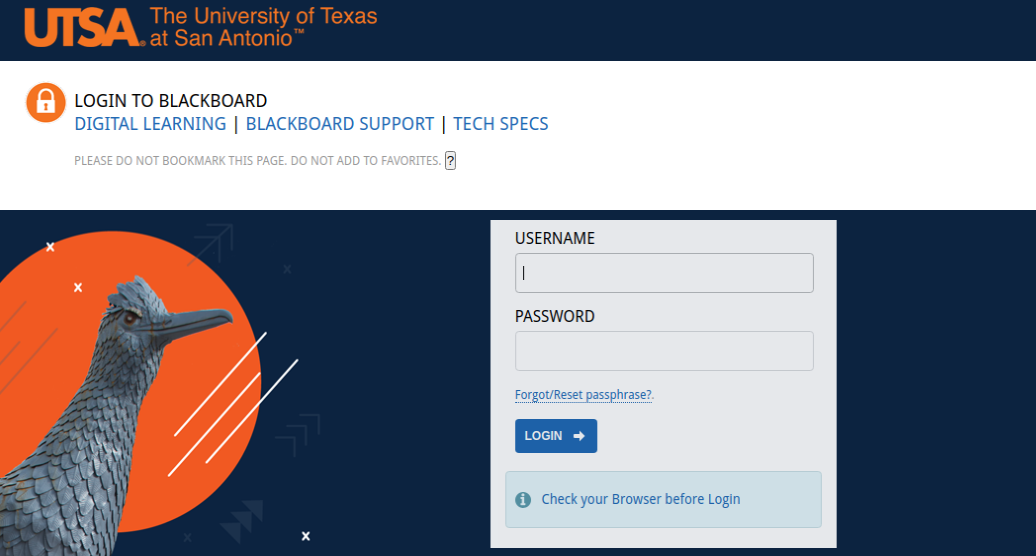 utsa blackboard login