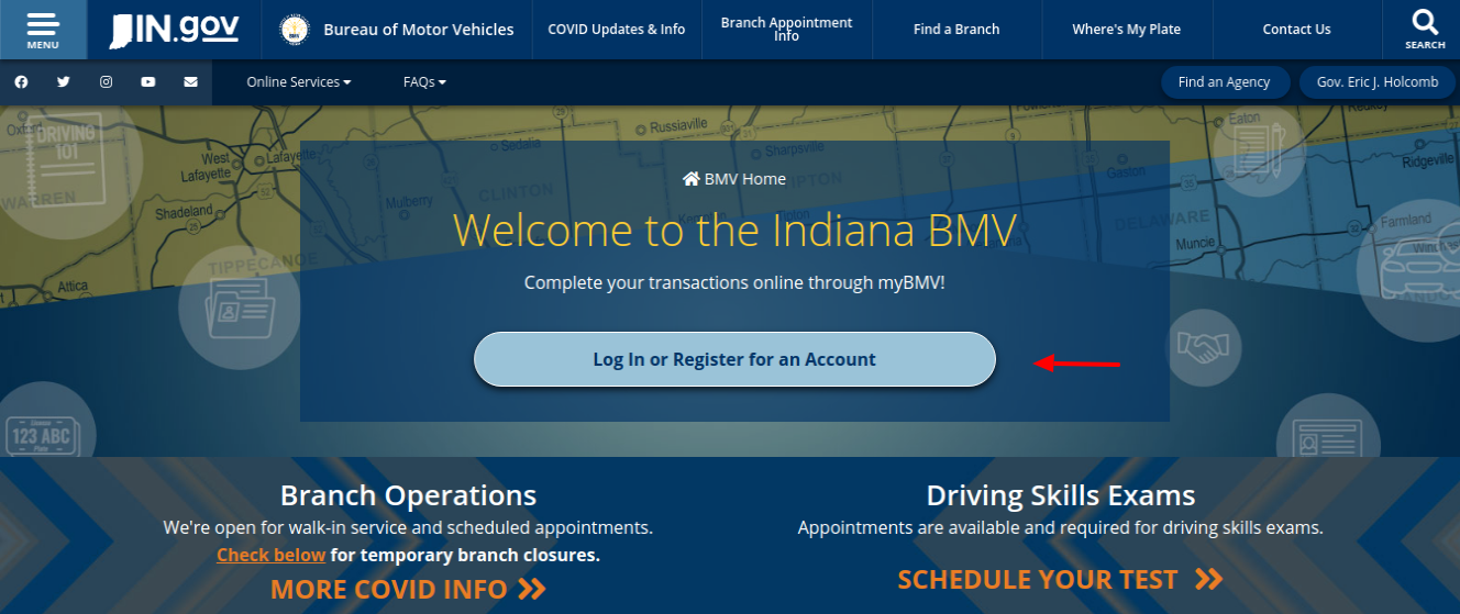 BMV Indiana Bureau of Motor Vehicles Login